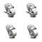Service Caster 3 Inch Semi Steel Wheel Swivel Bolt Hole Caster Set with 2 Brake SCC-BH20S314-SSS-2-TLB-2 - alternate 1